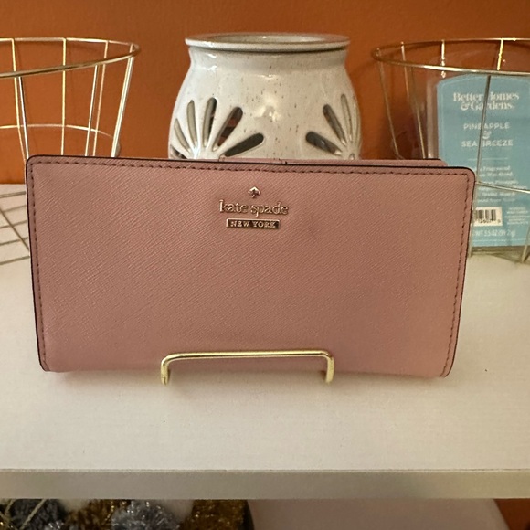 kate spade Handbags - KATE SPADE Cameron Street Lacy bifold Blush Leather Wallet